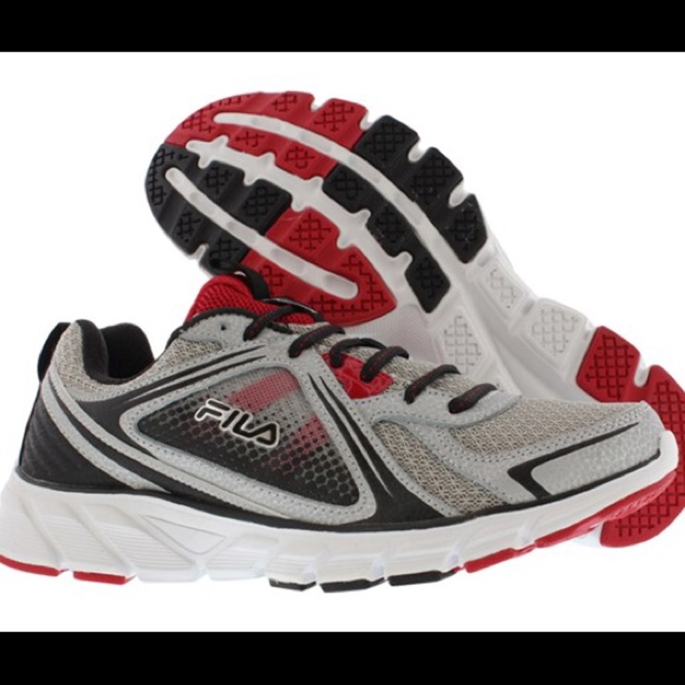 Fila Mens Threshold2 Running  Silver/Black Size 12